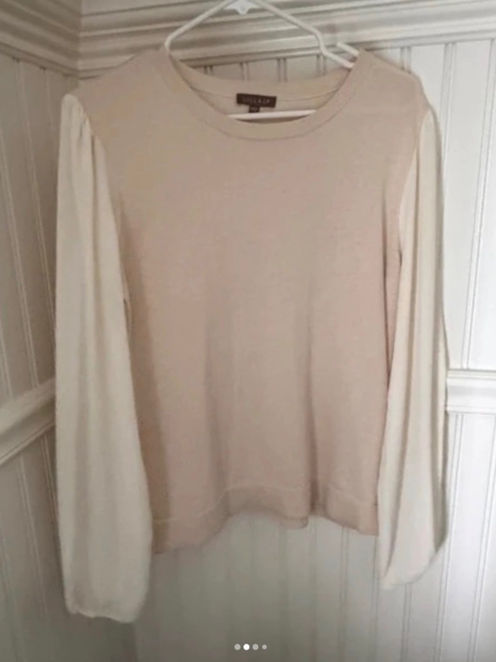 Lila P. Cream knitted sweater.